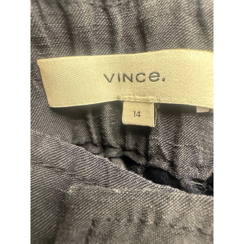 Vince Women's Linen Blend Cargo Pants Size 14 Utility Style‎ Trousers